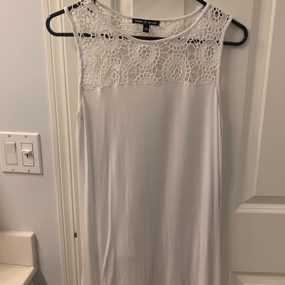 Lace top tunic shirt